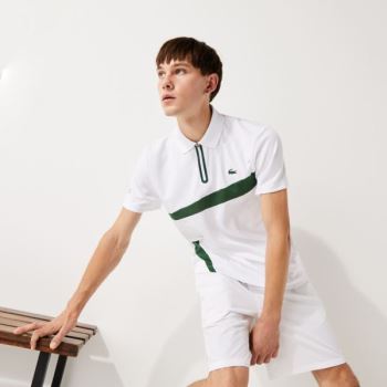 Lacoste Lacoste SPORT Paneled Breathable Piqué Tennis Polo Shirt - Polo Pánské Tmavě Blankyt Blankyt